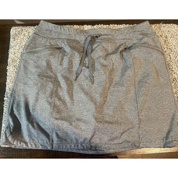 Tangerine Women's Activewear Skort Drawstring Waist Heathered Gray Sz XL - Picture 1 of 4